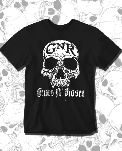Guns And Roses Black Skull