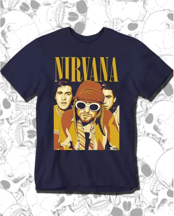 Camiseta Estampada Nirvana Yellow 🤟 Calidad Premium