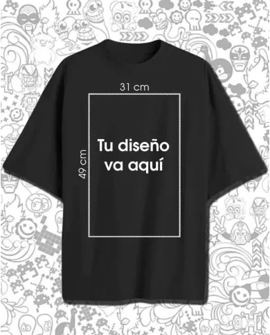 Camiseta Over sized Personalizada
