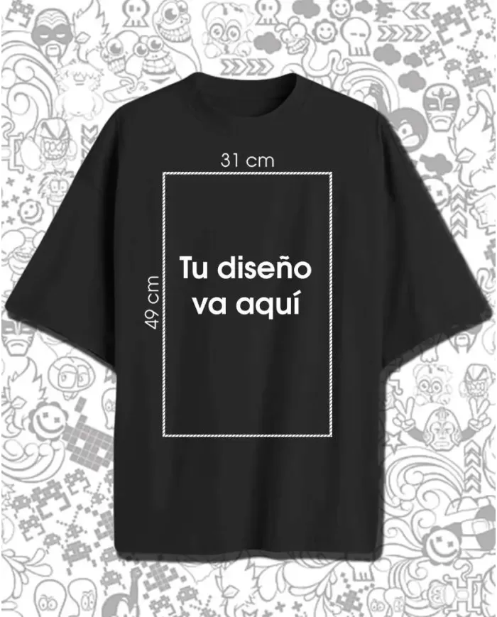 Camiseta Over sized Personalizada