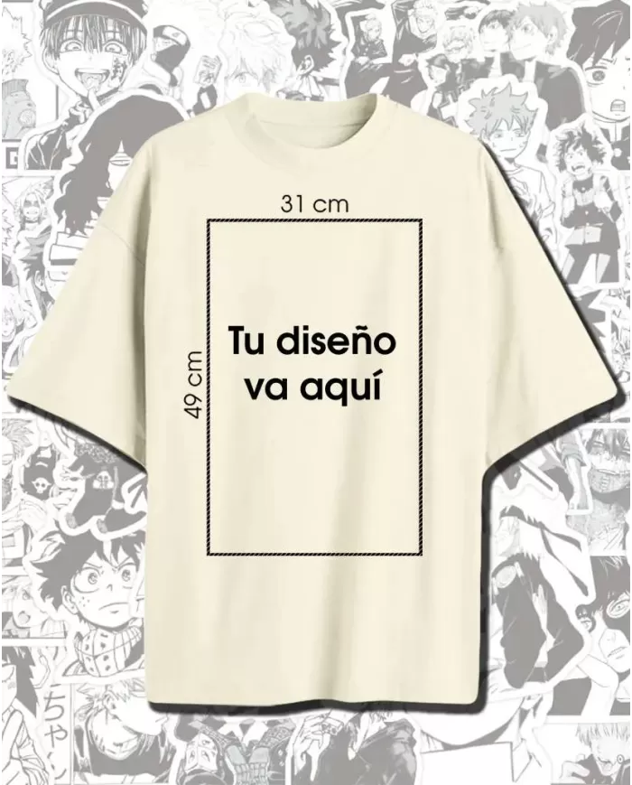 Camiseta Over sized Personalizada
