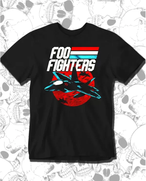 Camiseta Estampada Foo Fighters Jet 🤟 Calidad Premium
