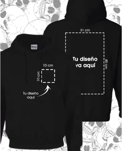 Buzo Capotero  Unisex Personalizado Escudo Y Espalda