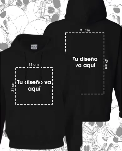 Buzo Capotero Unisex Personalizado Pecho y Espalda