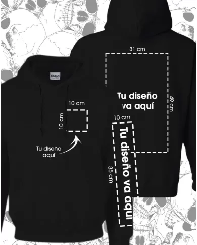 Buzo Capotero  Unisex Personalizado Escudo y Manga