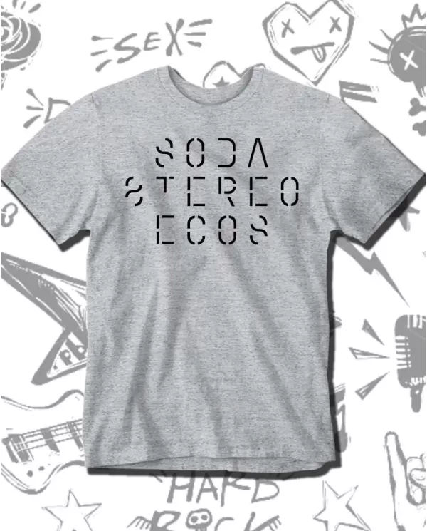 Camiseta Estampada Soda Stereo Ecos Logo 🤟 Calidad Premium