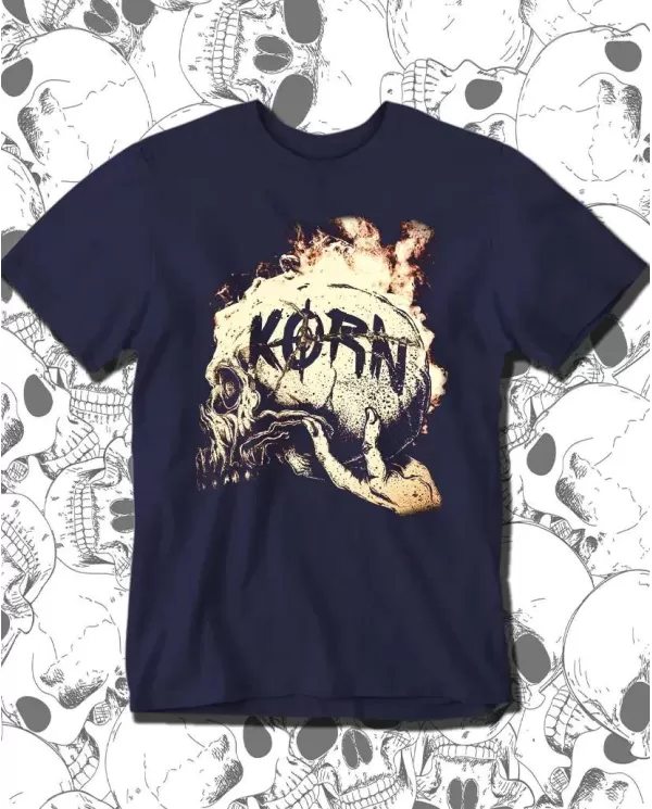 Camiseta Estampada Korn Skull 🤟 Calidad Premium