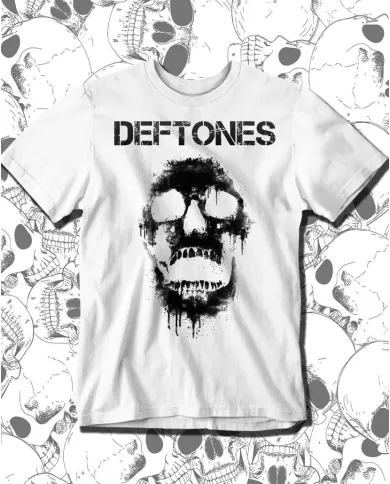 Deftones Skull White