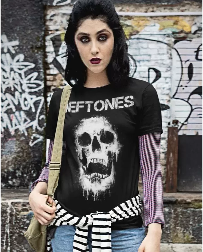 Deftones Skull White