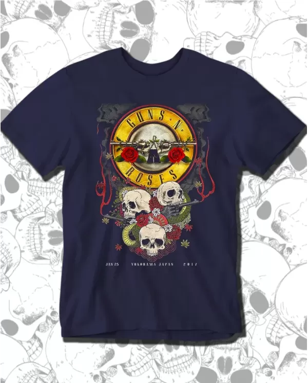 Camiseta Estampada Guns And Roses Japan 17 🤟 Calidad Premium