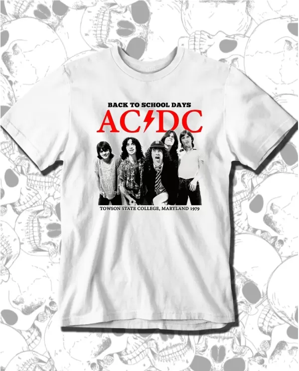 Camiseta Estampada ACDC Back To School Days 🤟 Calidad Premium