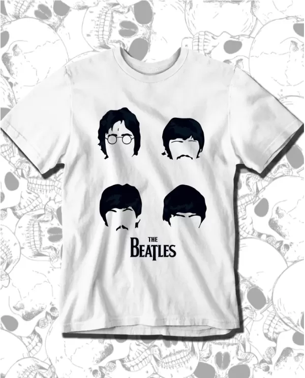 Camiseta Estampada The Beatles Faces 🤟 Calidad Premium