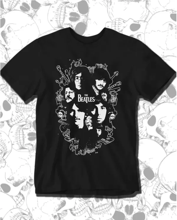 Camiseta Estampada The Beatles Blue 🤟 Calidad Premium