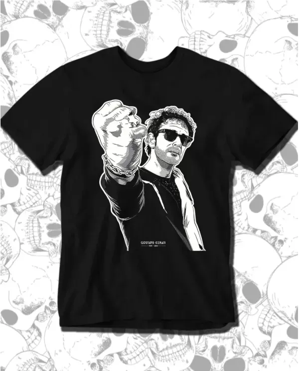 Camiseta Estampada Gustavo Cerati Hand 🤟 Calidad Premium
