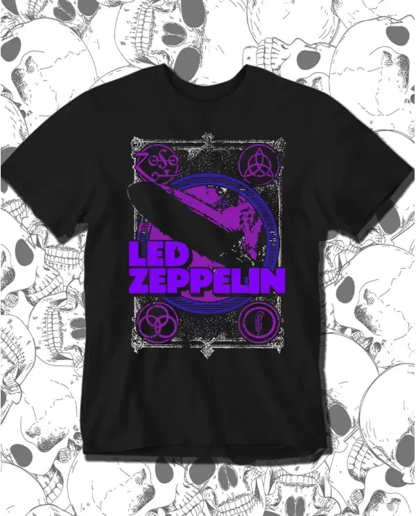 Camiseta Estampada Led Zeppelin Purple 🤟 Calidad Premium
