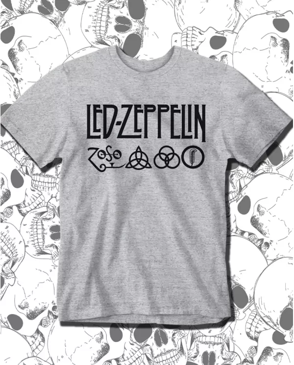 Camiseta Estampada Led Zeppelin Logo 🤟 Calidad Premium