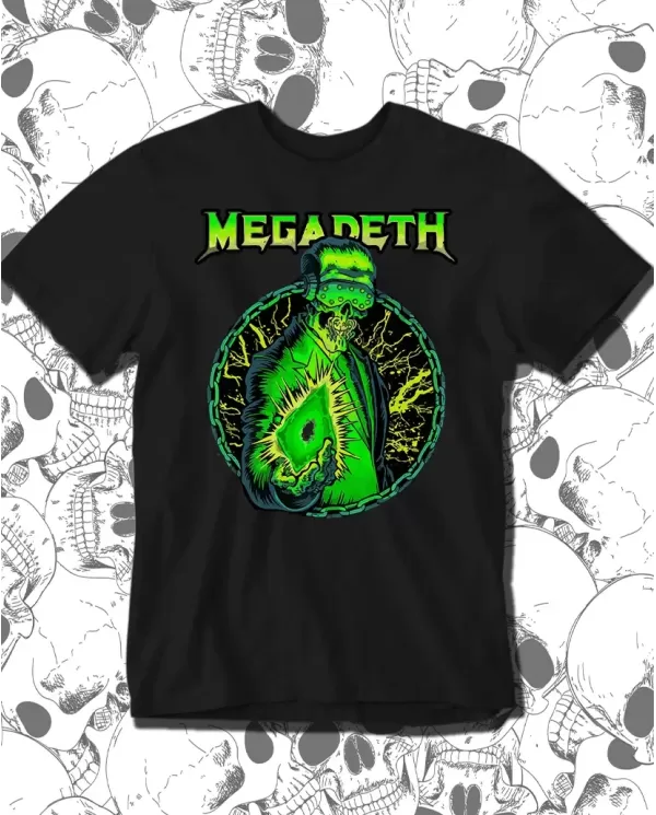 Camiseta Estampada Megadeth Green 🤟 Calidad Premium