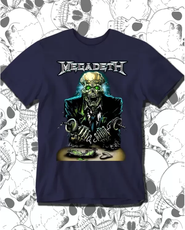 Camiseta Estampada Megadeth Crash 🤟 Calidad Premium