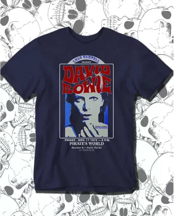 Camiseta Estampada David Bowie Poster 🤟 Calidad Premium