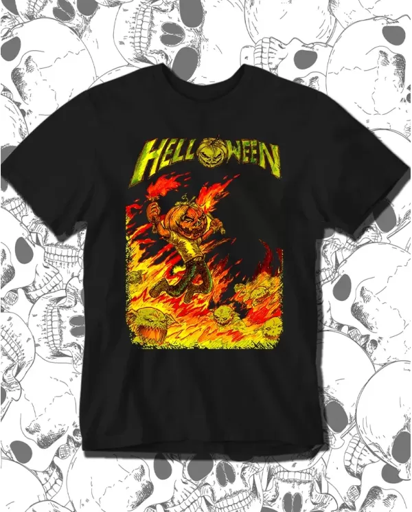 Camiseta Estampada Helloween Fire 🤟 Calidad Premium