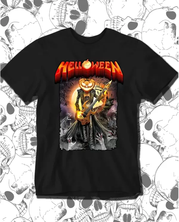 Camiseta Estampada Helloween Guitar 🤟 Calidad Premium