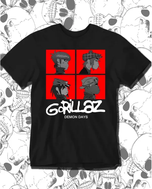 Camiseta Estampada Gorillaz Demon Days 🤟 Calidad Premium