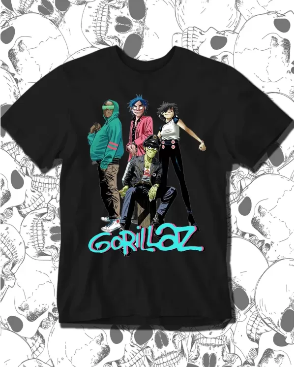 Camiseta Estampada Gorillaz Band 🤟 Calidad Premium