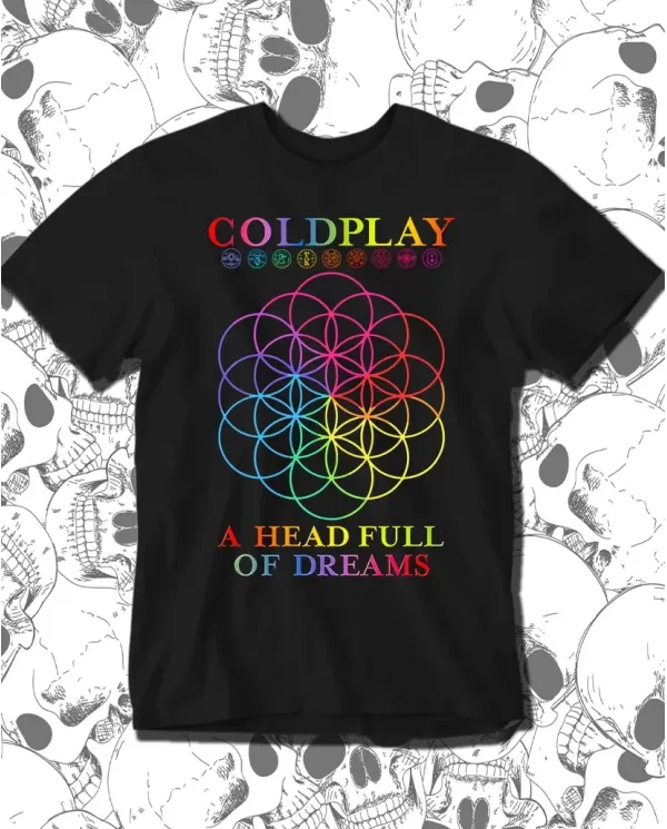 Camiseta Estampada Coldplay A head Full Of Dreams 🤟 Calidad Premium