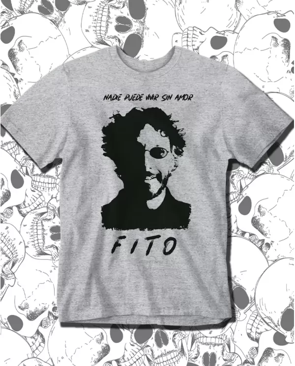 Camiseta Estampada Fito Paez Nadie Puede Vivir Sin Amor 🤟 Calidad Premium