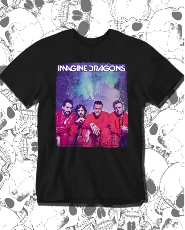 Camiseta Estampada Imagine Dragons Poster 🤟 Calidad Premium